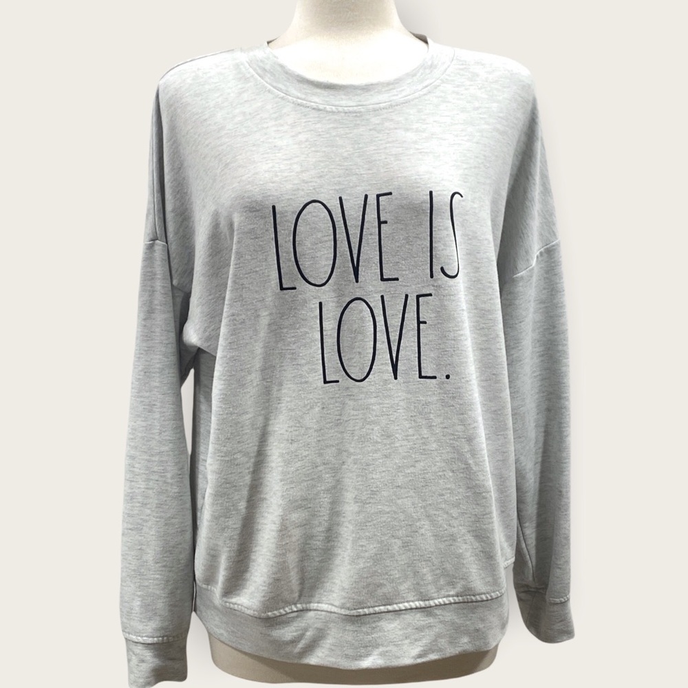 Rae Dunn LOVE IS LOVE crewneck sweatshirt M